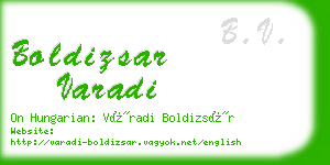 boldizsar varadi business card